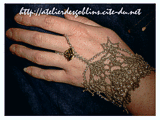 bracelet elfique en dentelle et perles